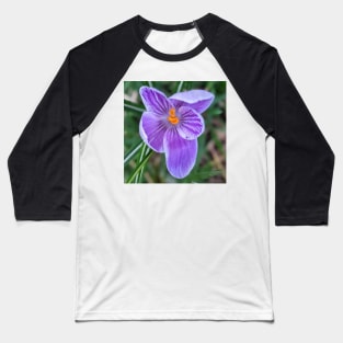 Purple, Orange and White Flower 2 Baseball T-Shirt